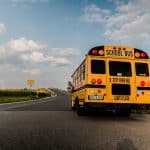 Gelber US Schoolbus als Partybus